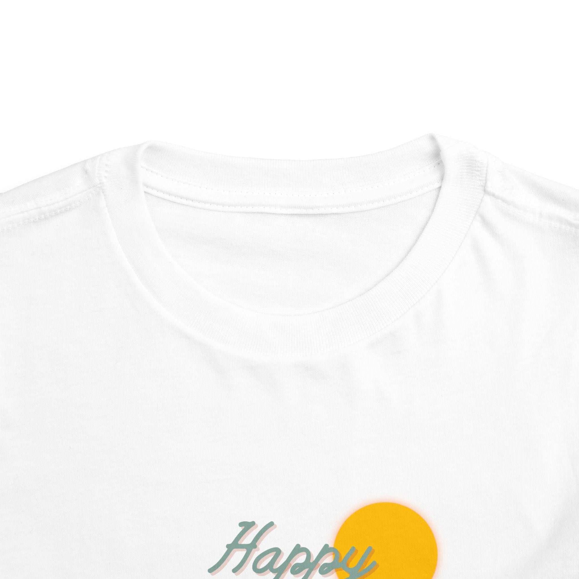 "Happy Camper" Toddler Short Sleeve Tee - Cute Outdoor Adventure Shirt - Camp and Comfort